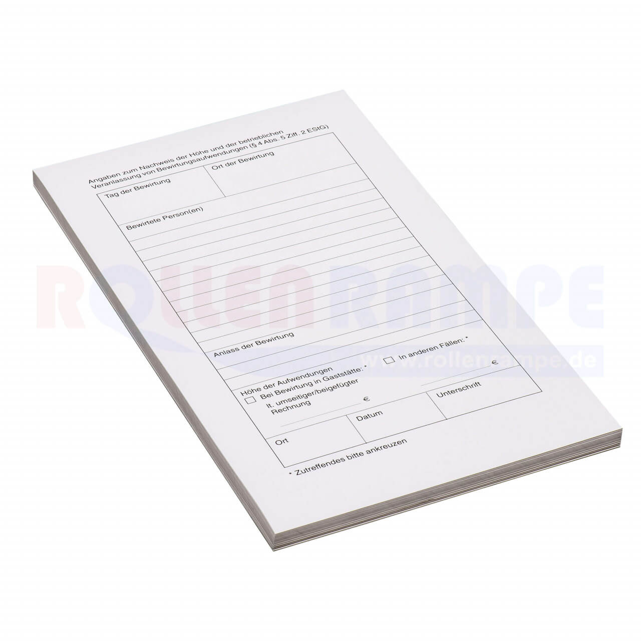 Thermo-Guest-Cheques Bewirtungsbelege 120x210 liegend