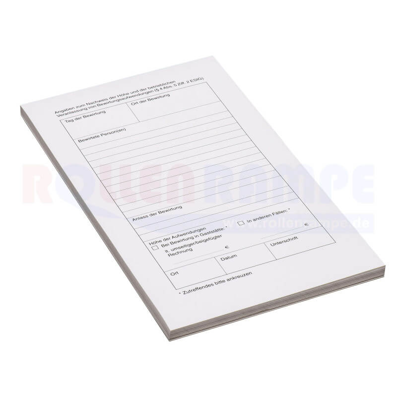 Thermo-Guest-Cheques Bewirtungsbelege 120x210 liegend