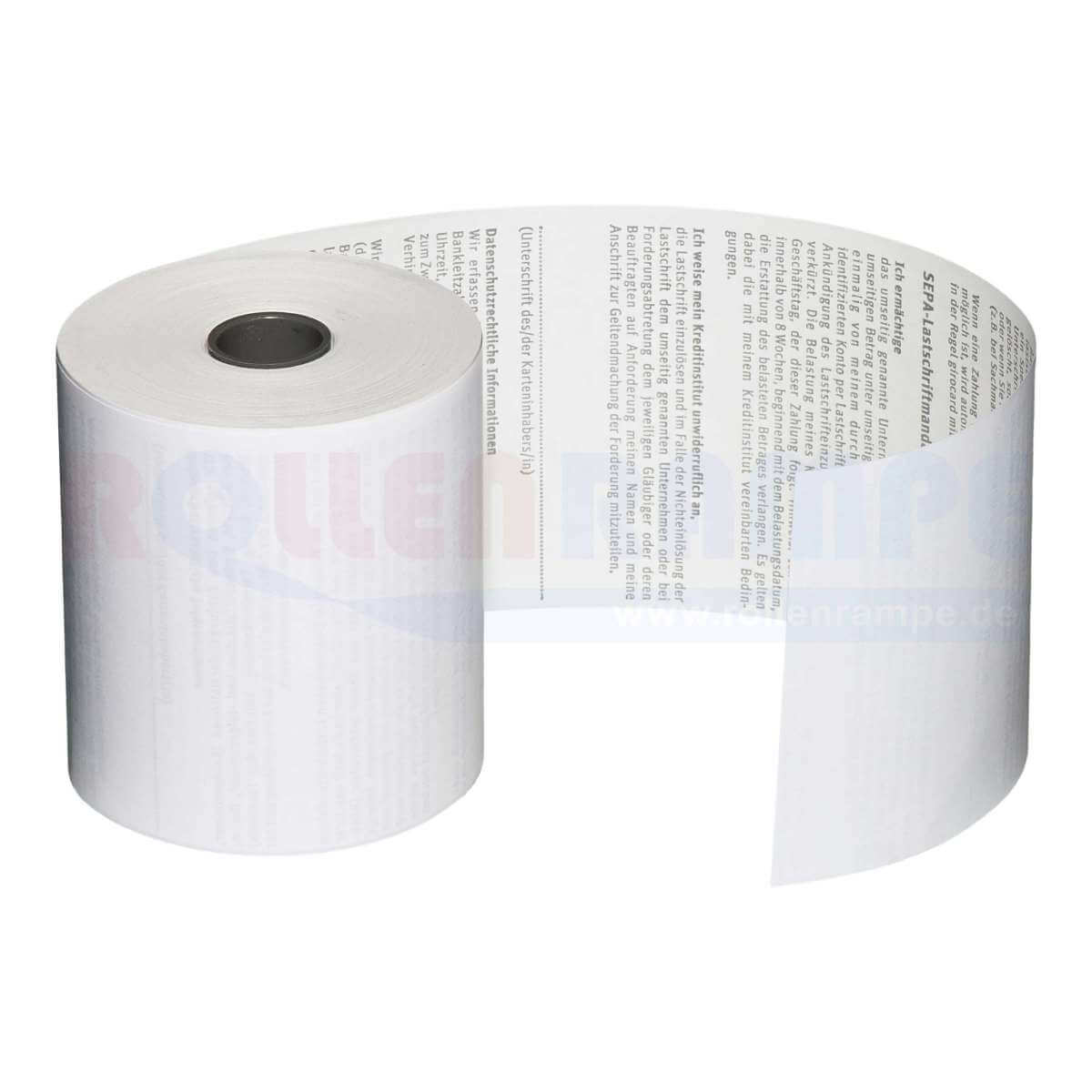 Ec-Cash Thermorollen 57mm x 14m x 12mm - Kassenrollen - Thermopapier - Bonrollen für Bankomat